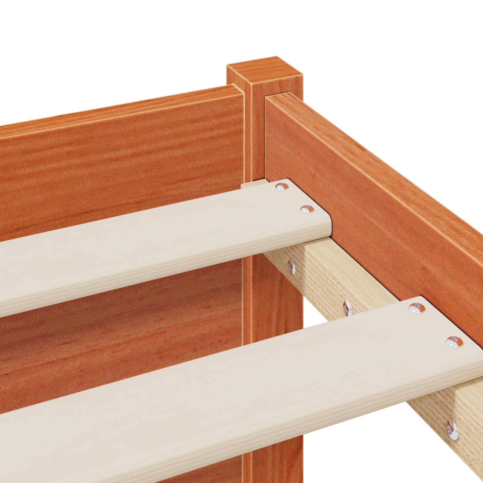 Struttura del letto con testiera contenitore Marrone cerato | homemem39