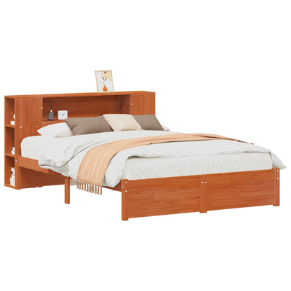 Struttura del letto con testiera contenitore Marrone cerato | homemem39