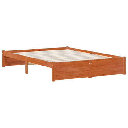 Struttura del letto con testiera contenitore Marrone cerato | homemem39