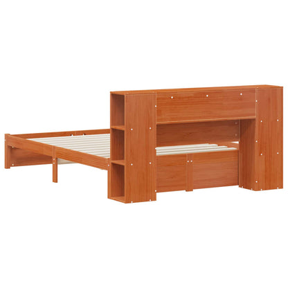 Struttura del letto con testiera contenitore Marrone cerato | homemem39