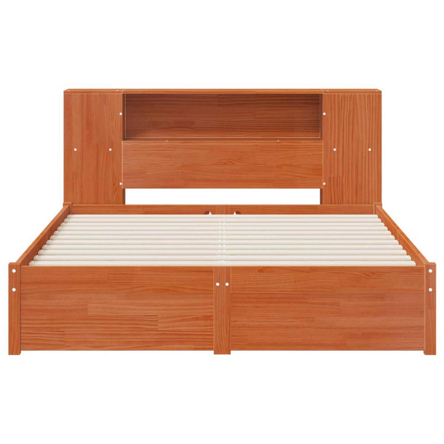 Struttura del letto con testiera contenitore Marrone cerato | homemem39