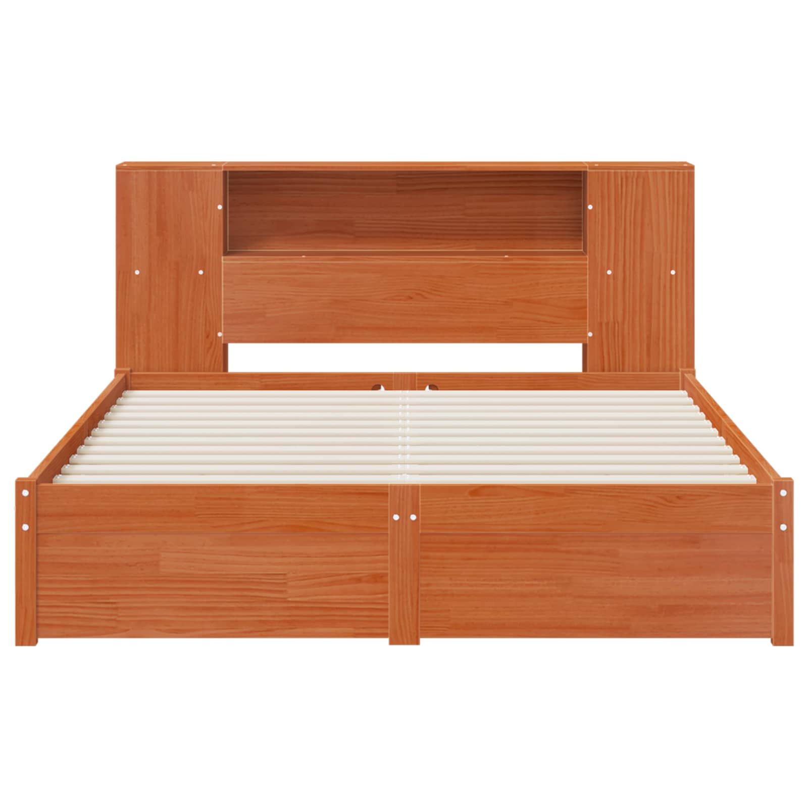 Struttura del letto con testiera contenitore Marrone cerato | homemem39
