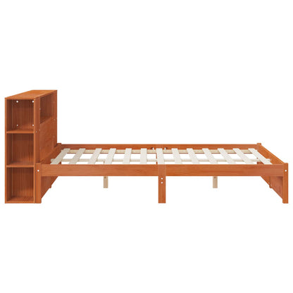 Struttura del letto con testiera contenitore Marrone cerato | homemem39