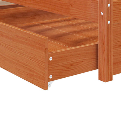 Struttura del letto 3 pcs Marrone cerato Legno di pino | homemem39