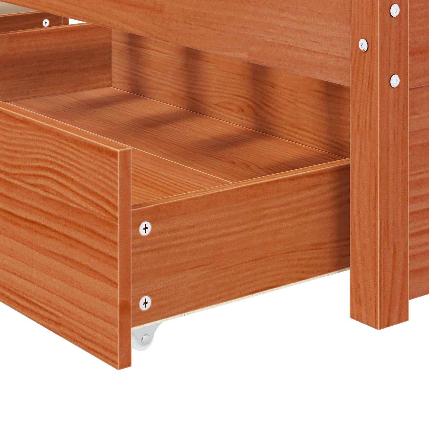Struttura del letto con cassetto Legno di Pino Massello | homemem39