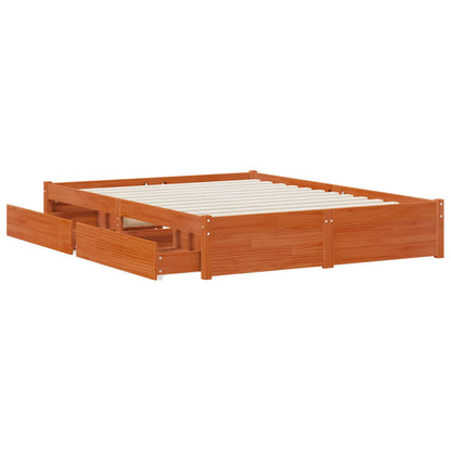 Struttura del letto con cassetto Legno di Pino Massello | homemem39