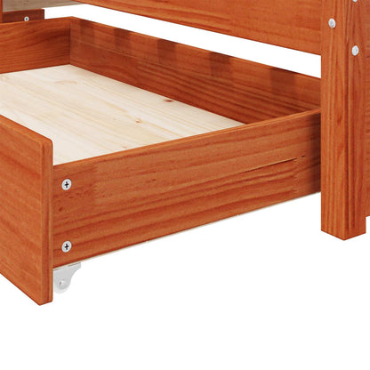 Struttura del letto Marrone cerato Legno di Pino Massello | homemem39