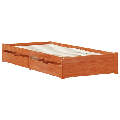 Struttura del letto Marrone cerato Legno di Pino Massello | homemem39