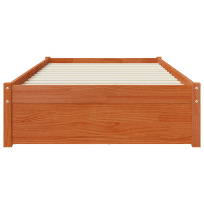 Struttura del letto Marrone cerato Legno di Pino Massello | homemem39