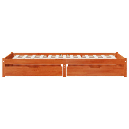 Struttura del letto Marrone cerato Legno di Pino Massello | homemem39
