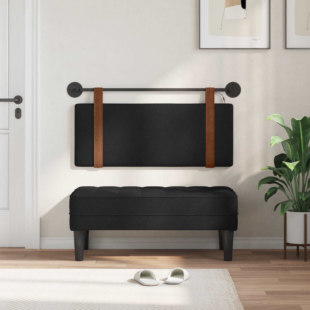 Testiera sospesa Nero PU Antico | homemem39