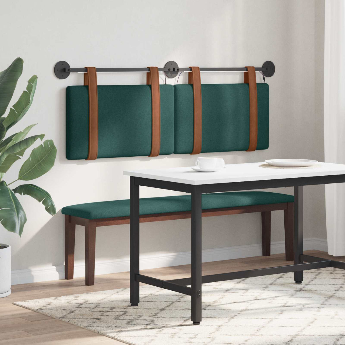 Testiera sospesa Verde Scuro PU Antico | homemem39