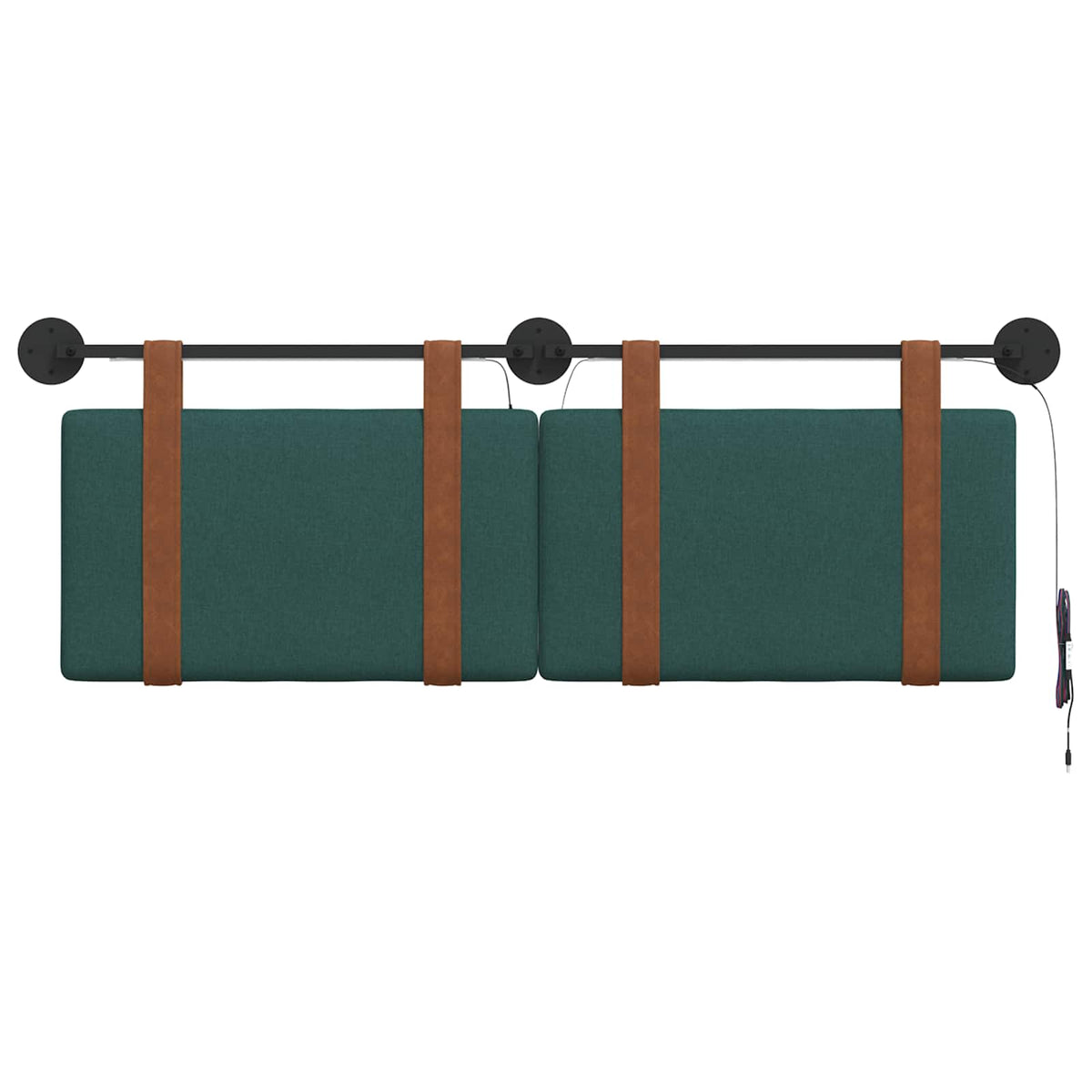 Testiera sospesa Verde Scuro PU Antico | homemem39