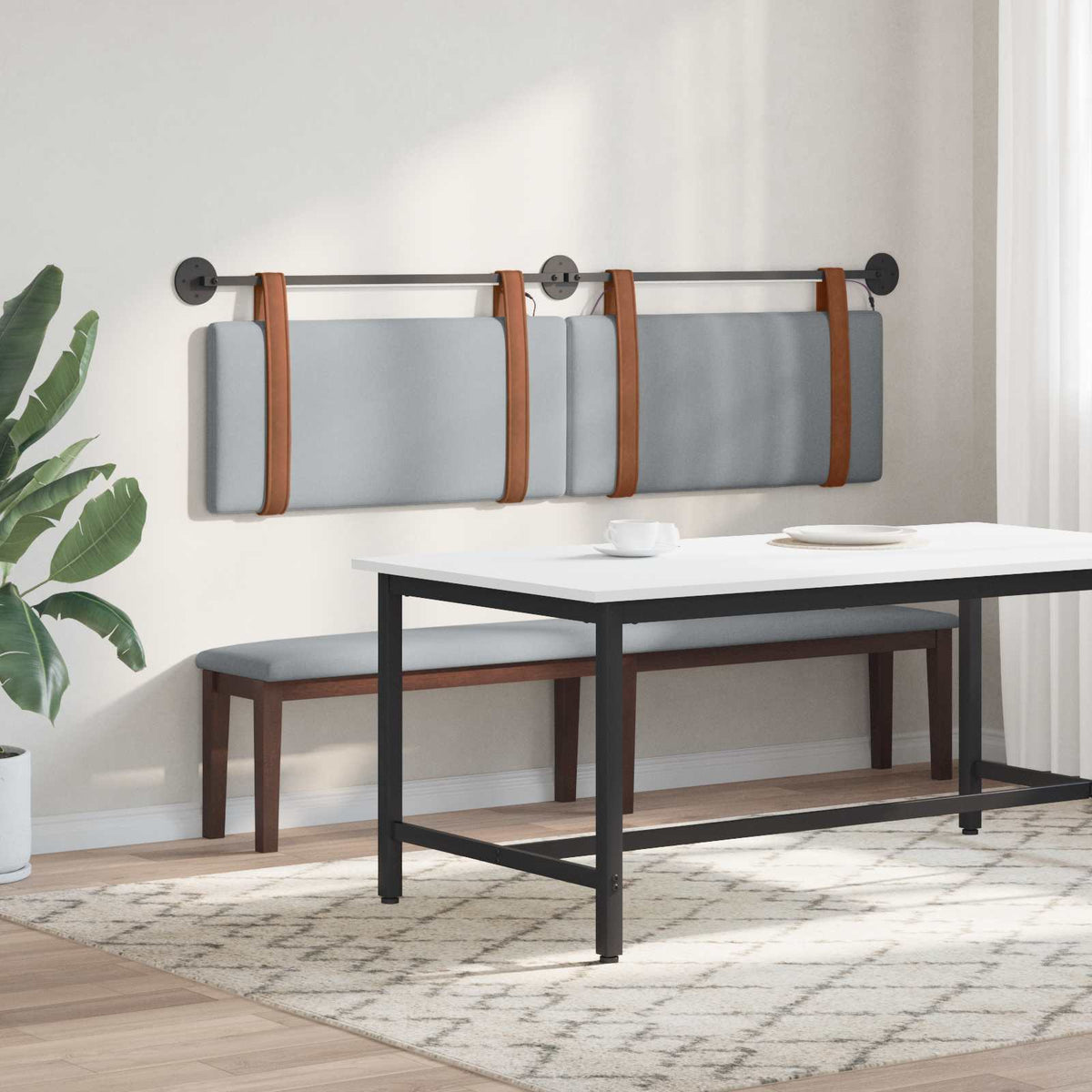 Testiera sospesa Grigio Chiaro PU Antico | homemem39