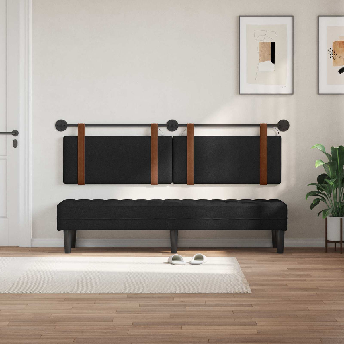 Testiera sospesa Nero PU Antico | homemem39