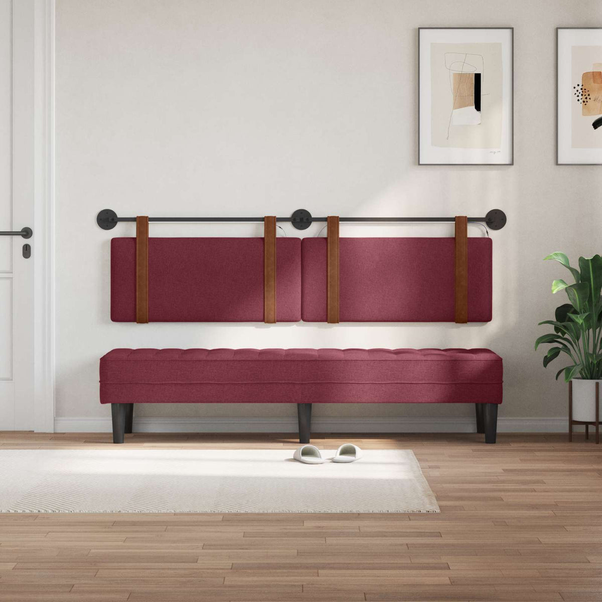 Testiera sospesa Rosso Vino PU Antico | homemem39
