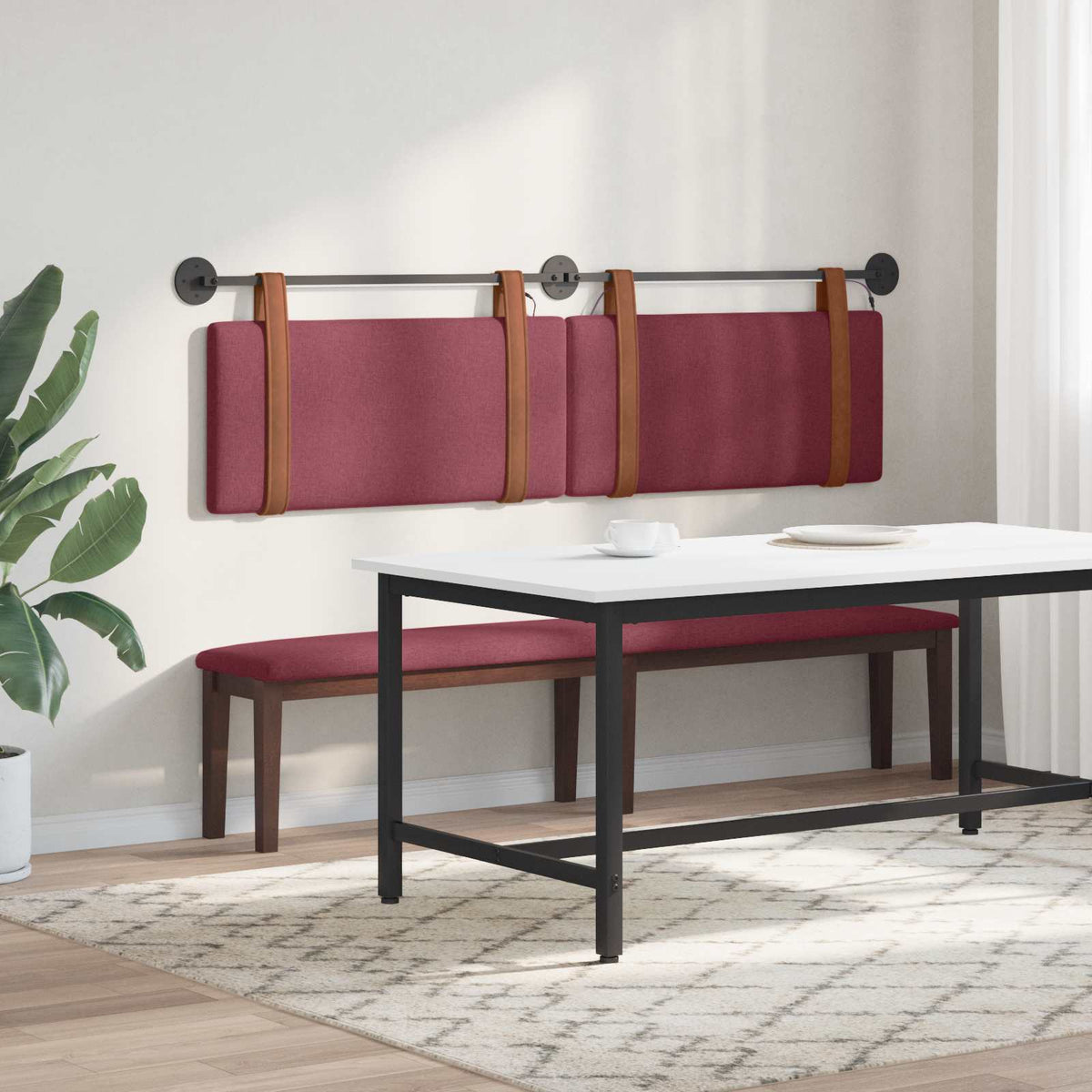 Testiera sospesa Rosso Vino PU Antico | homemem39