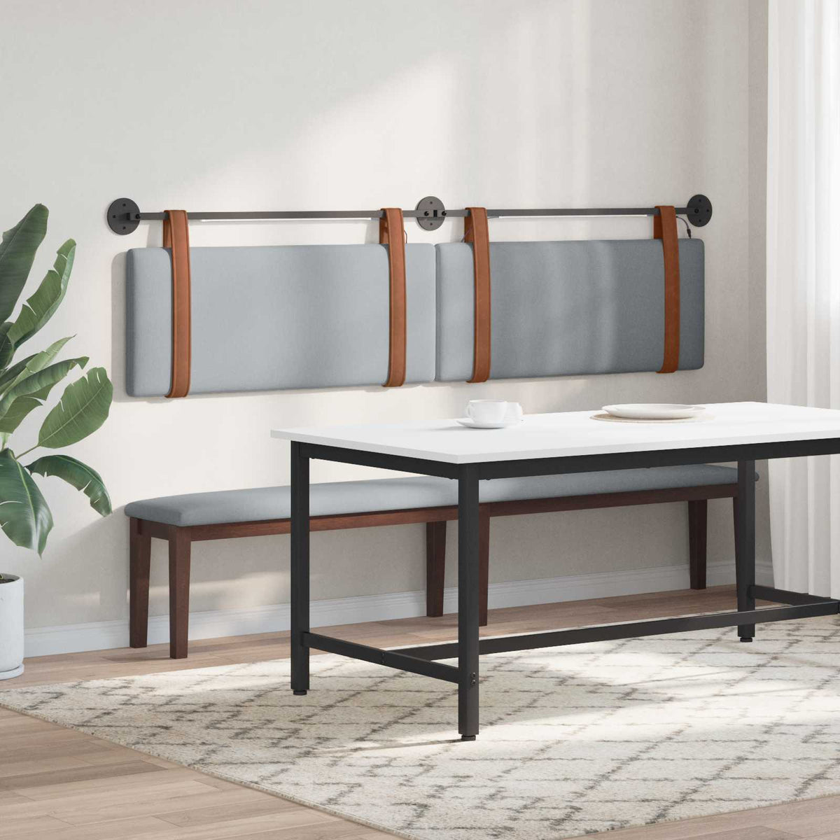 Testiera sospesa Grigio Chiaro PU Antico | homemem39