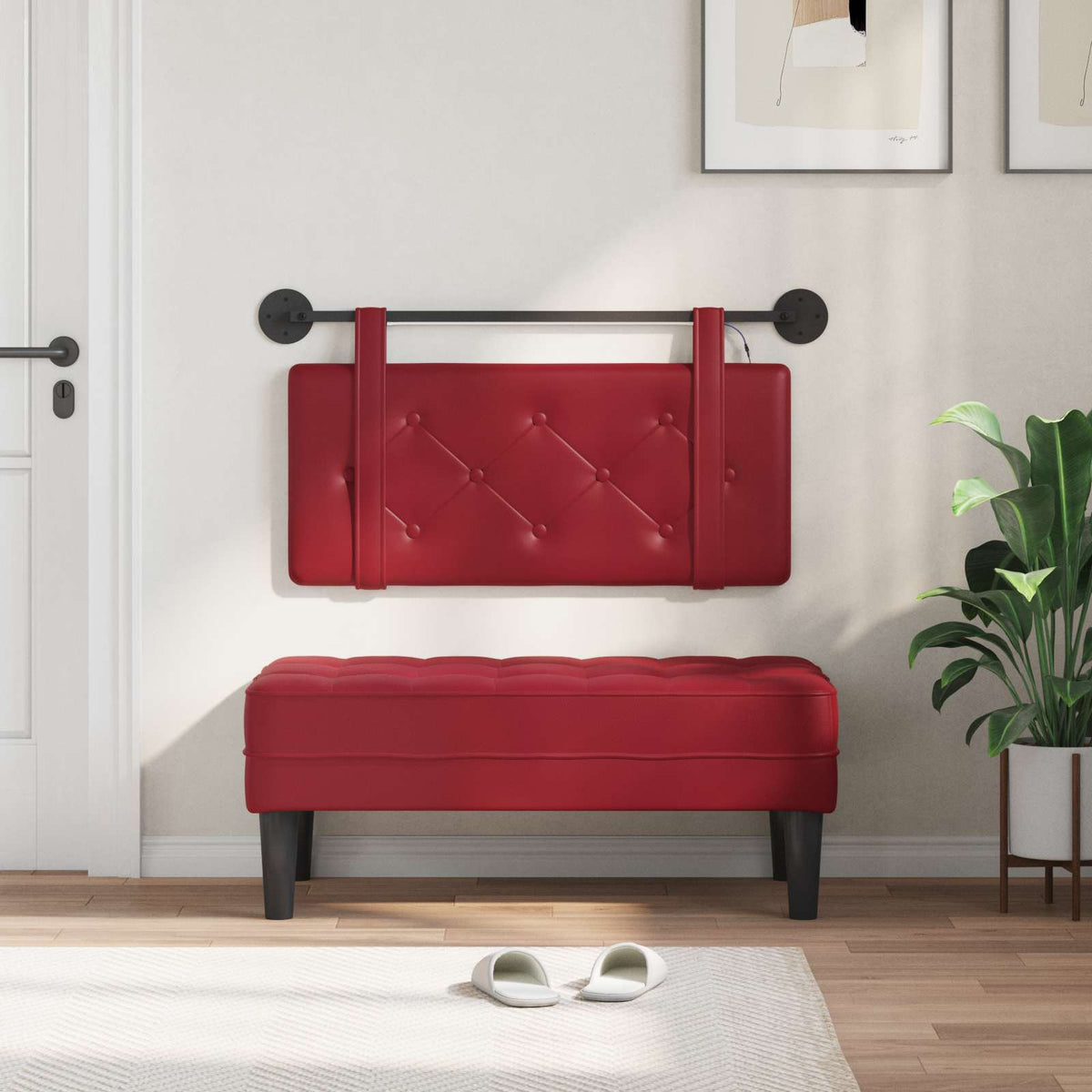 Testiera sospesa Rosso Vino Similpelle | homemem39