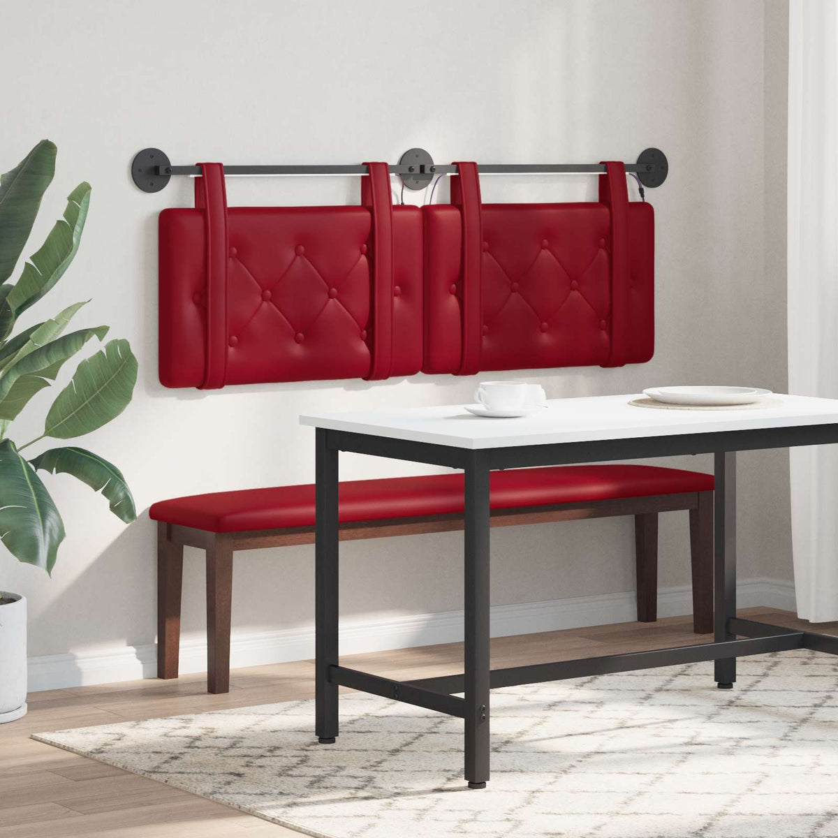 Testiera sospesa Rosso Vino Similpelle | homemem39