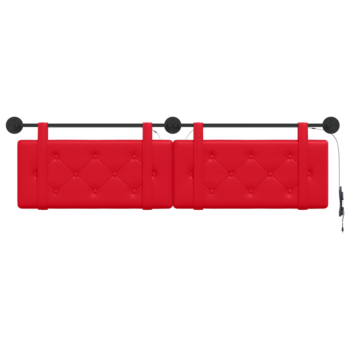 Testiera sospesa Rosso Similpelle | homemem39