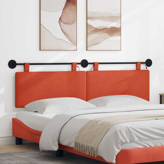 Testiera sospesa Rosso Arancio Tessuto in Cords | homemem39