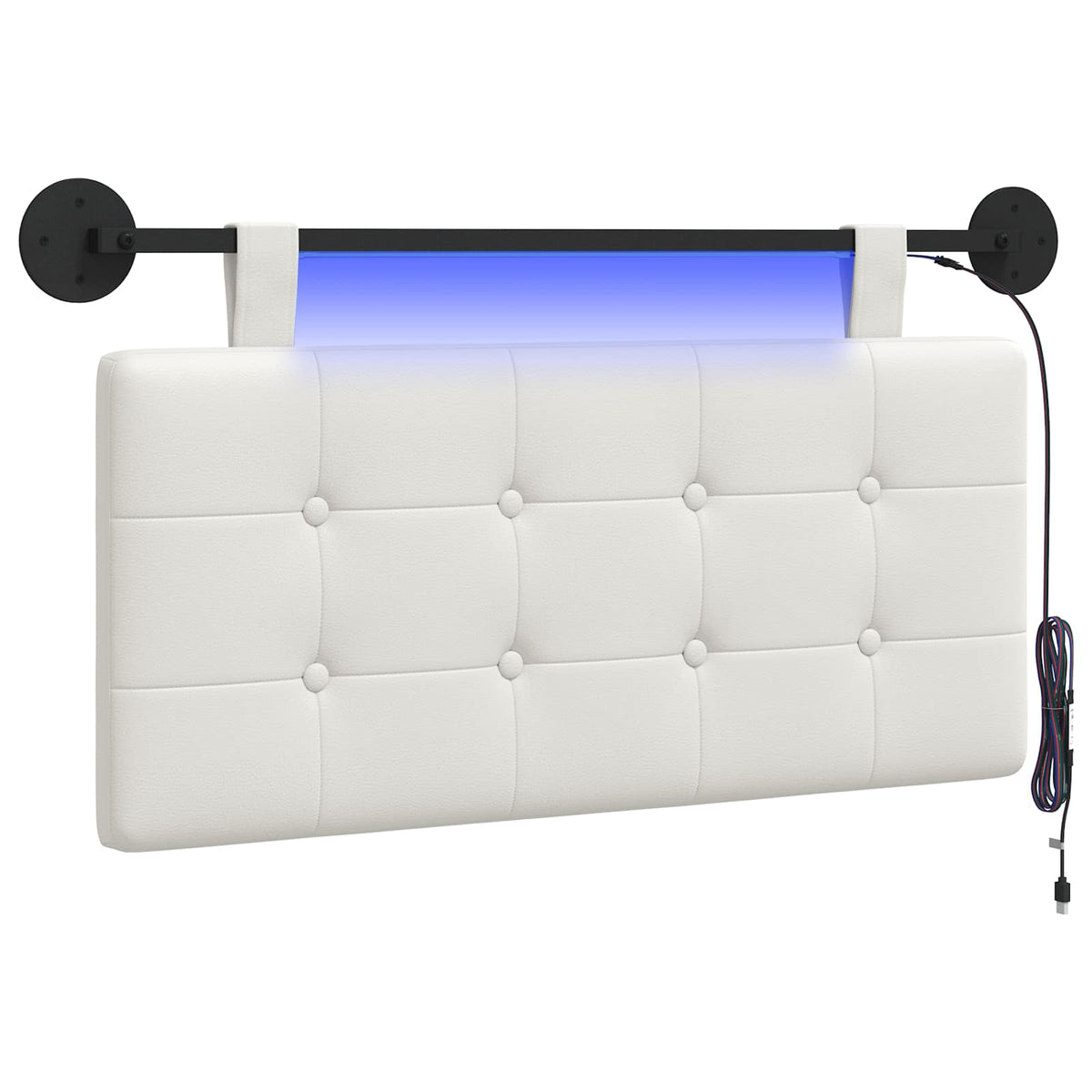 Testiera sospesa Bianco Similpelle | homemem39