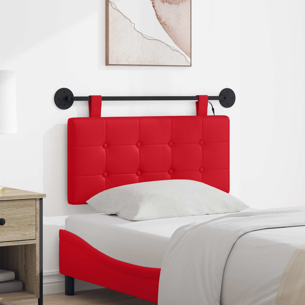 Testiera sospesa Rosso Similpelle | homemem39