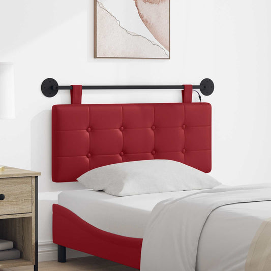Testiera sospesa Con luce LED Rosso Vino Similpelle - homemem39