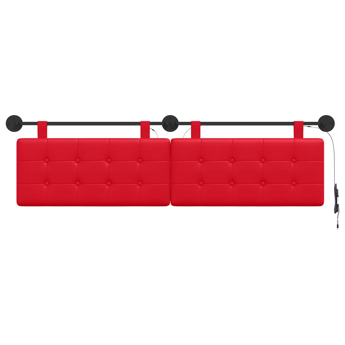 Testiera sospesa Rosso Similpelle | homemem39