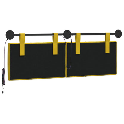 Testiera sospesa Con luce LED Giallo Velluto