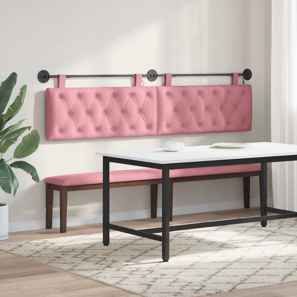 Testiera sospesa Rosa Velluto