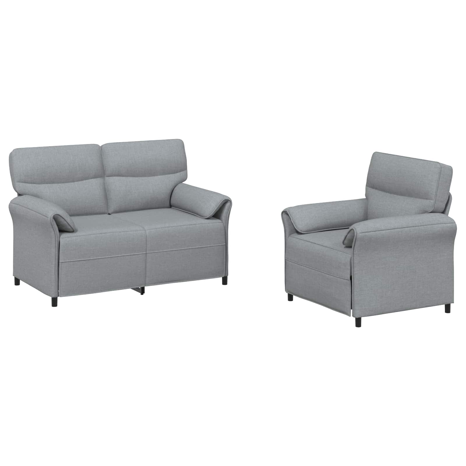 Set di divani 2 pz Grigio Chiaro Tessuto | homemem39