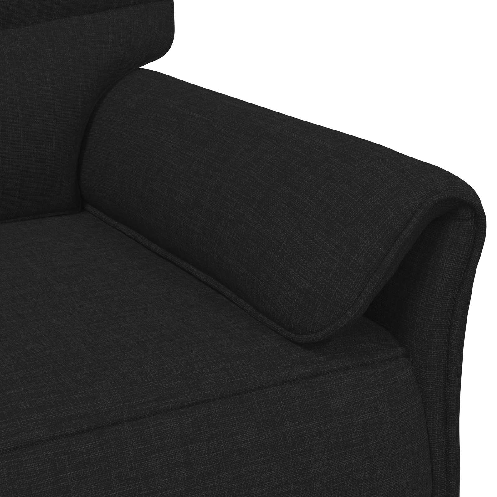 Set di divani 2 pz Nero Tessuto | homemem39