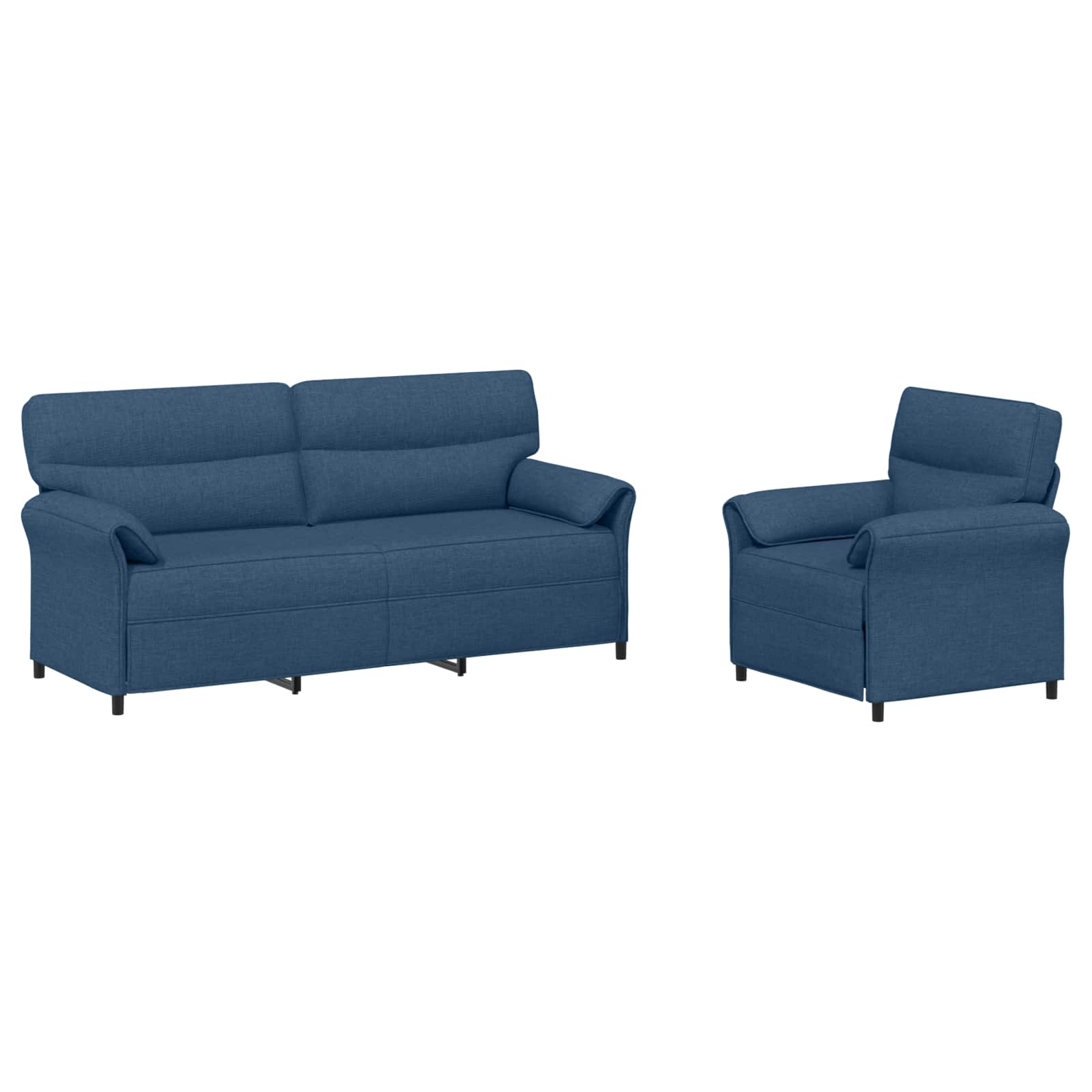 Set di divani 2 pz Blu Tessuto | homemem39