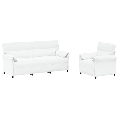 Set di divani 2 pz Bianco Tessuto | homemem39