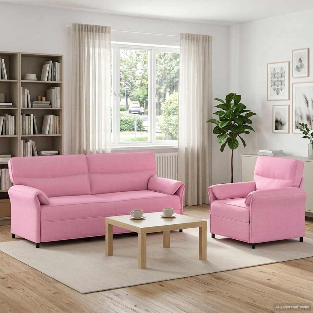 Set di divani 2 pz Rosa Tessuto | homemem39