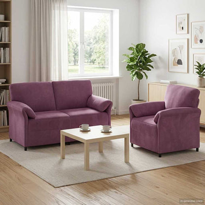 Set di divani 2 pz Viola Velluto | homemem39