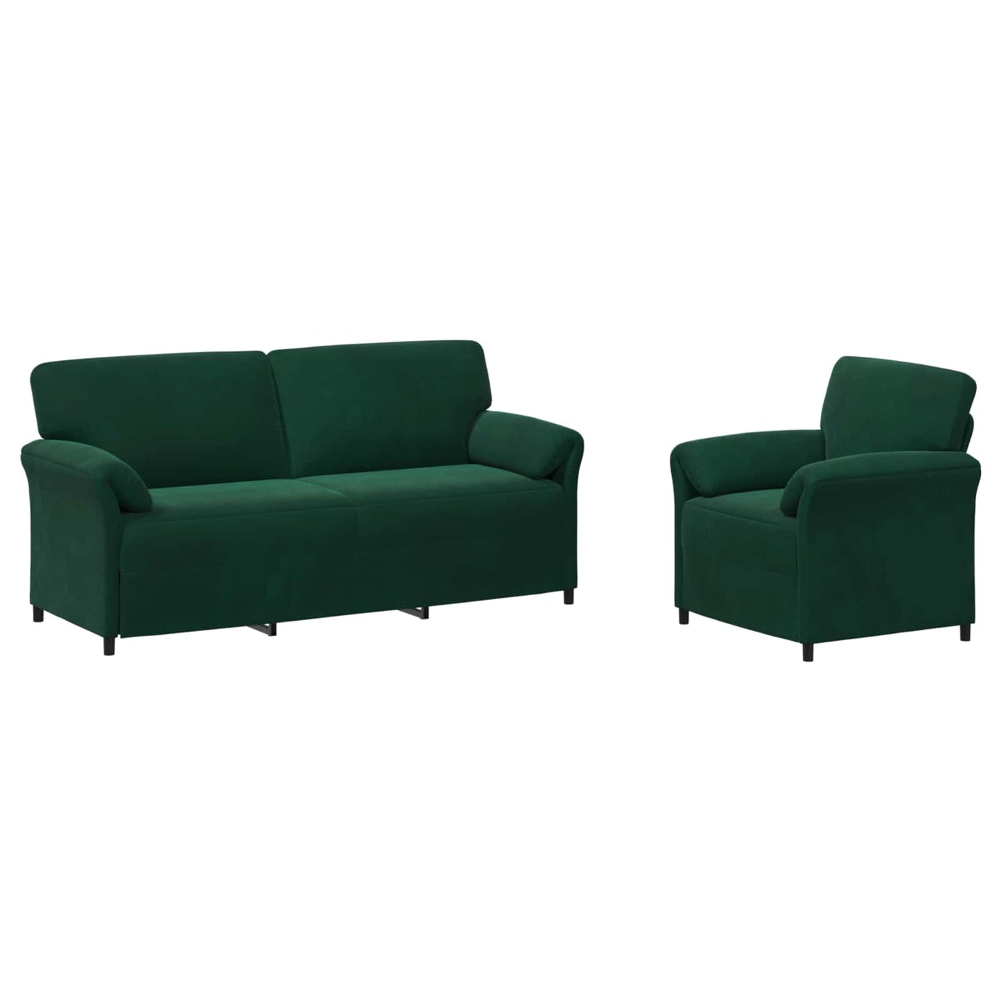 Set di divani 2 pz Verde Scuro Velluto | homemem39