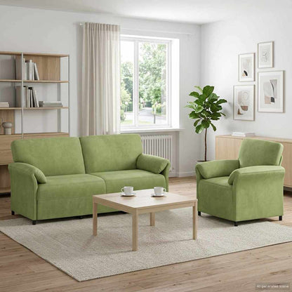 Set di divani 2 pz Verde chiaro Velluto | homemem39