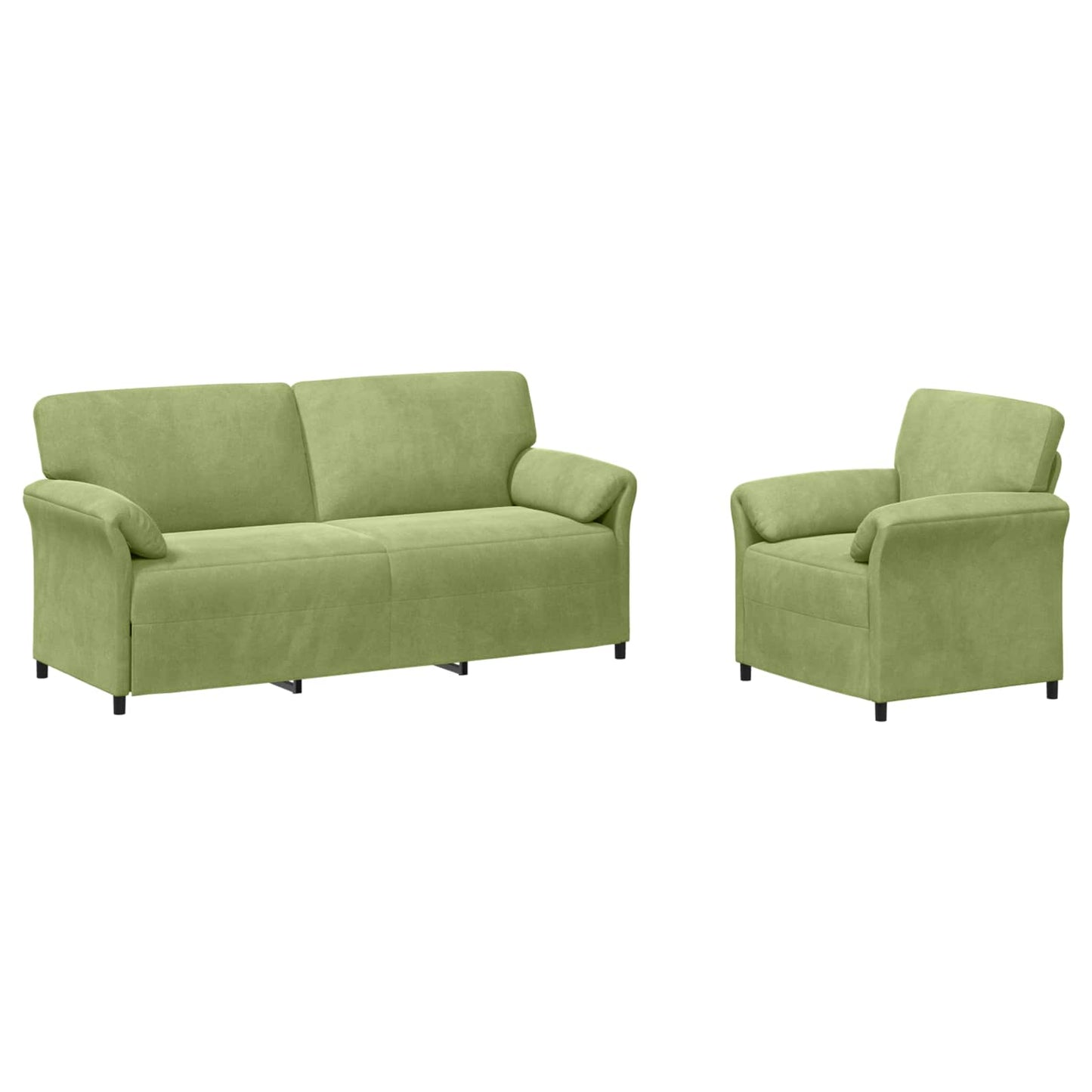 Set di divani 2 pz Verde chiaro Velluto | homemem39