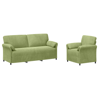 Set di divani 2 pz Verde chiaro Velluto | homemem39