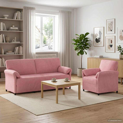 Set di divani 2 pz Rosa Velluto | homemem39