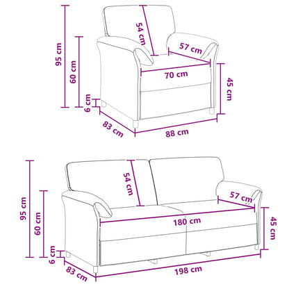Set di divani 2 pz Rosa Velluto | homemem39