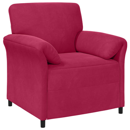 Set di divani 2 pz Rosso Vino Velluto | homemem39