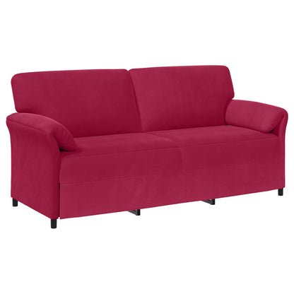 Set di divani 2 pz Rosso Vino Velluto | homemem39