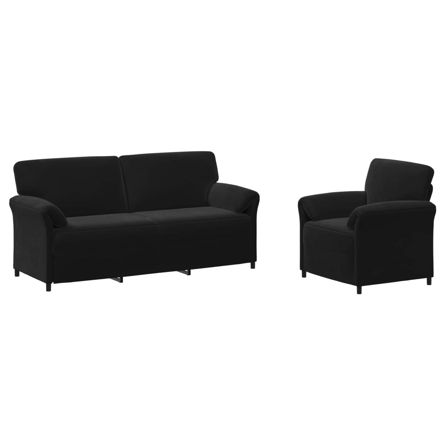 Set di divani 2 pz Nero Velluto | homemem39