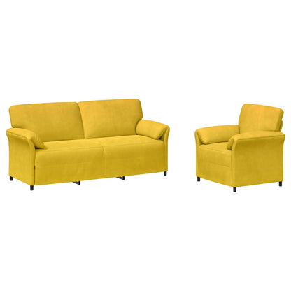 Set di divani 2 pz Giallo Velluto | homemem39
