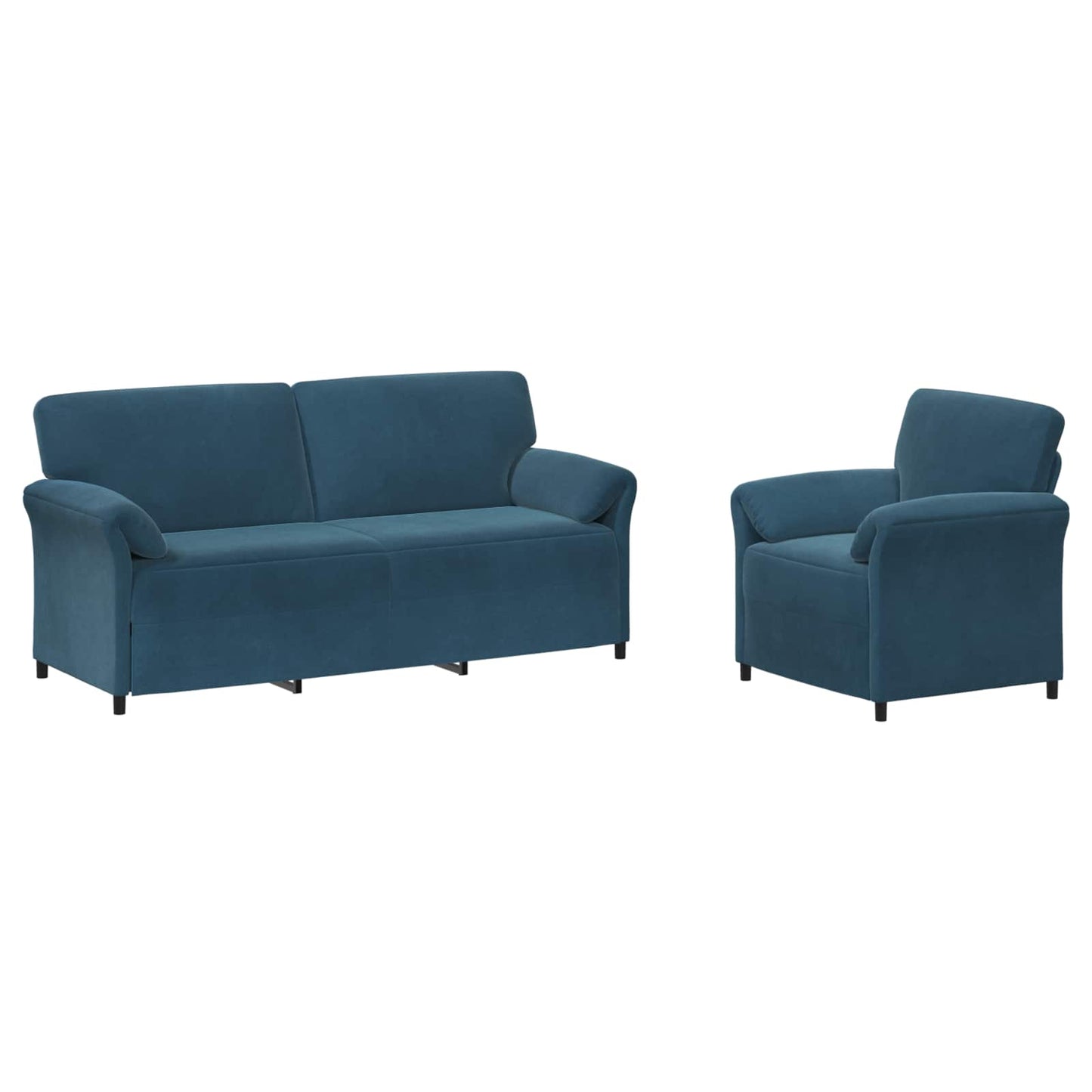 Set di divani 2 pz Blu Velluto | homemem39