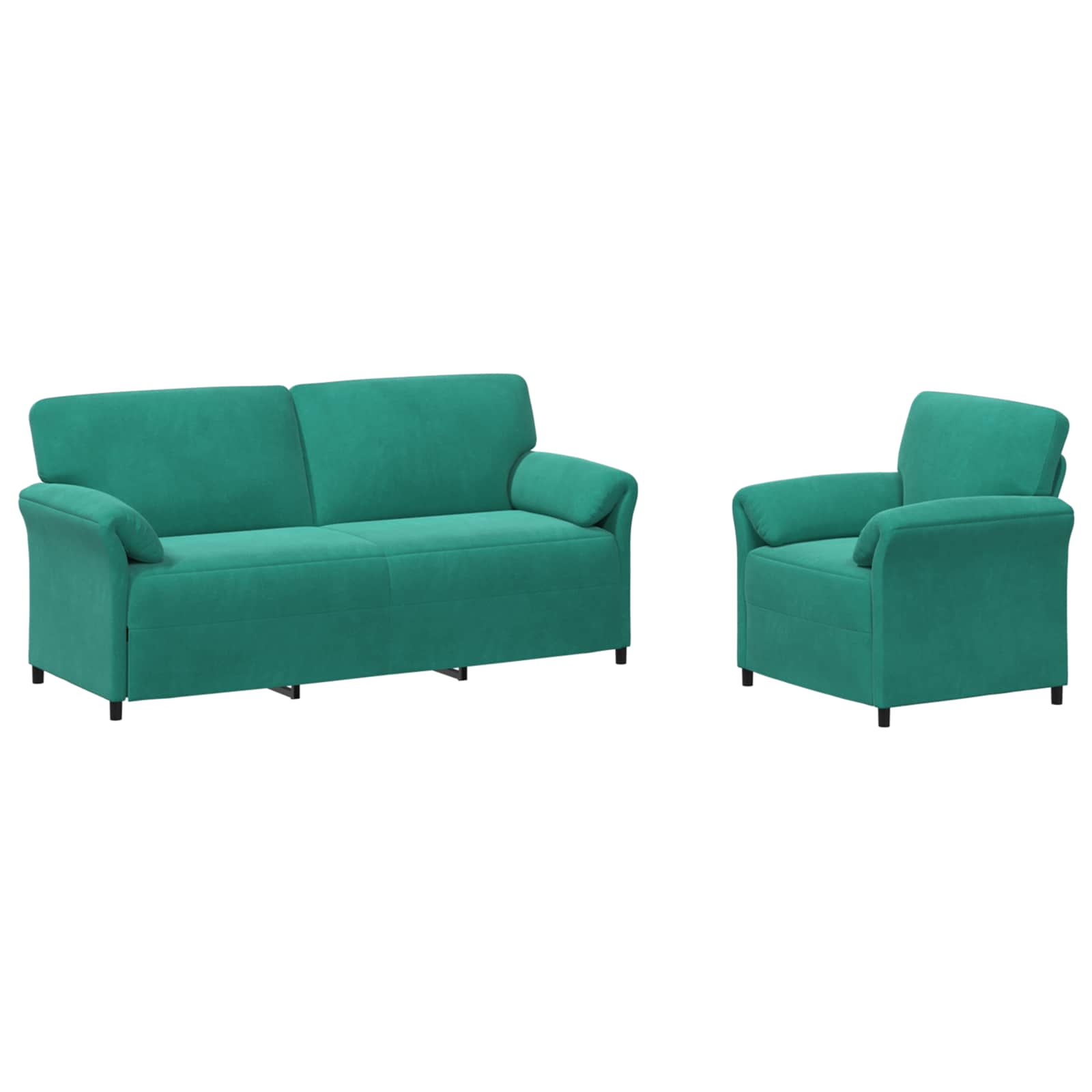 Set di divani 2 pz Turchese Velluto | homemem39